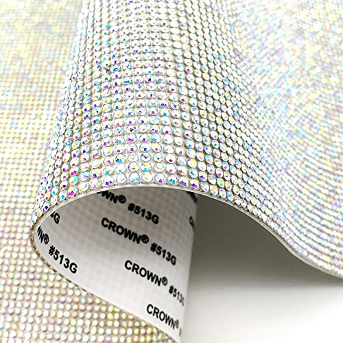 Lumeiy 10000 Stücke Bling Strass Kristall Blatt Selbstklebende Aufkleber DIY Auto Dekoration Glitter Edelstein für 24 x 20CM, LU010-Ab Color-20CM
