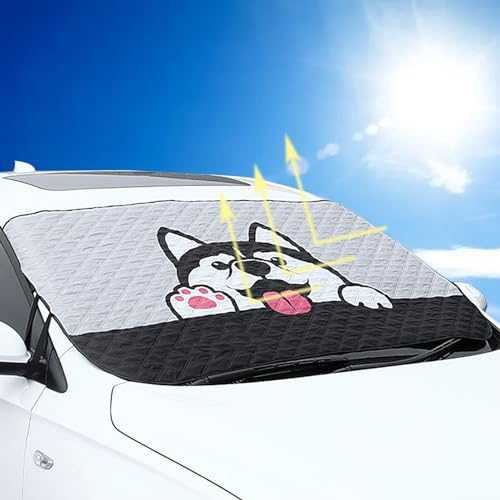 Parasol Coche Delantero Exterior, Protector para Parabrisas, Cubierta de Parabrisas Coche, para Coche Protege de Rayos UV, Sol, Lluvia, Nieve