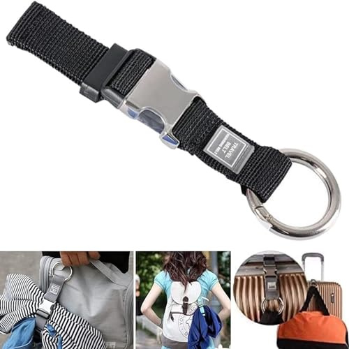 runrayay ADD-A-Bag Cinghia per Bagagli, Cinghie per Bagagli, Cinghie per valigie, Accessori da Viaggio, per Avere Le Mani libere, per trasportare Facilmente Le Borse in più, Nero