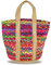 Banzaii Bolsa de verano para mujer, bolso bandolera colorido, bolso de hombro bohemio de paja para el mar, tejido a mano Galípoli