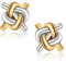 CHIC ARTSY Love Knot Ohrstecker in Sterling Silber - Minimalistisch Flach Zurck fr Frauen