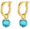 Turquoise Hoop Earrings Sterling Silver Turquoise Drop Dangle Jewelry Gifts for Women Girls