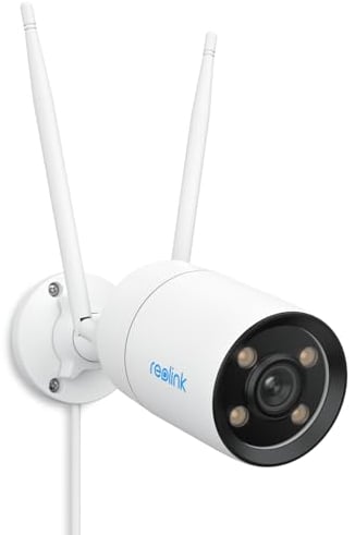 Reolink 2K 4MP WLAN Kamera Outdoor mit ColorX-Nachtischt, Echtfarbe, 2,4/5GHz Wi-Fi, Außenkamera mit F1,0-Blende, 1/1,8-Zoll-Sensor, KI-Erkennung, Video Überwachung, Bewegungsmelder, CX410W