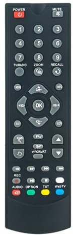 ALLIMITY Fernbedienung Ersatz passend für Edision Progressiv HD C + | Progressiv Nano Plus LED | hybrid lite LED | Triton t2 | Proton T265 | Proton T265 LED | Proton LED