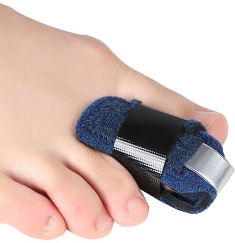 Stecche per Dita dei Piedi Unisex, Tutore a Forma di U Regolabile, Stecca Dita Piede Tutore, Dita A Martello Correttore, Stecca per Dita dei Piedi, Protezione Dita Piedi, Correttore Artiglio (Blu)
