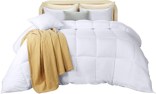 Utopia Bedding 220x240 cm, Bettdecke aus Mikrofaser für Ganzjährigen Komfort, Extrem Weiche Bettdecke (Weiß)