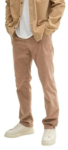 Tom Tailor Herren Marvin Straight Hose aus Cord, 13626 - Parasol Brown, 32/32