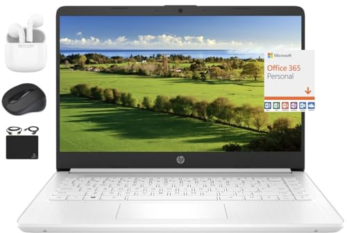 HP HubxcelAccessory - Notebook 2024 da 14 pollici, sottile, leggero, per studenti aziendali, quad-core Intel N4120, 8 GB di RAM, 192 GB (64 GB eMMC + scheda da 128 GB), 1 anno Office 365, webcam, WiFi