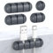 UNBREAKcable Kabelhalter Clips, 5er-Pack Kabel-Organizer Schreibtisch, Silikon Verstellbarer Kabel-Clip (Grau)