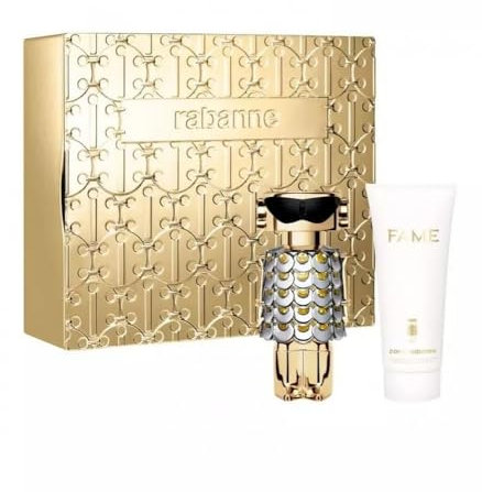 Paco Rabanne Fame 2-Piece Set for Women, (2.7 Oz Eau De Parfum Spray + 3.4 oz Body Lotion)