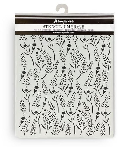Stamperia - Thick Stencils for Scrapbooking, Albums, Card Making, Bullet Journalling and More, Pattern, Flexible Material, Easy to Clean, Perfect for Hobbies, Crafts and Gifting (Lavender)