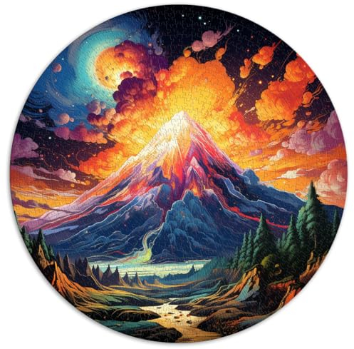1000-teiliges Puzzle, Berg der Träume, runde Puzzles, für Erwachsene und Kinder ab 12 Jahren. Puzzle, Papppuzzle, Familienunterhaltungsspielzeug. Größe: 67,5 x 67,5 cm.