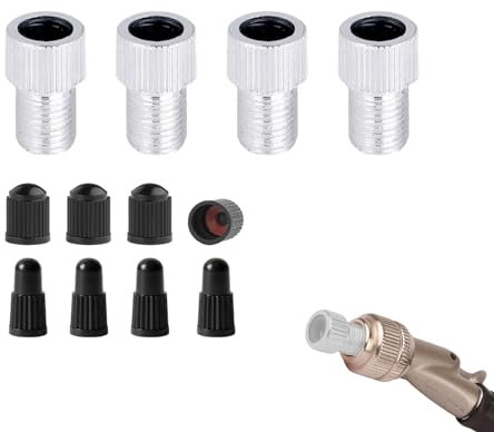 Adaptador de válvula de neumático de bicicleta | Adaptador de bomba de neumáticos Compresor de aire Convertidor adaptador estándar,Adaptador de bomba de bicicleta, convertidor de tapas de neumáticos d