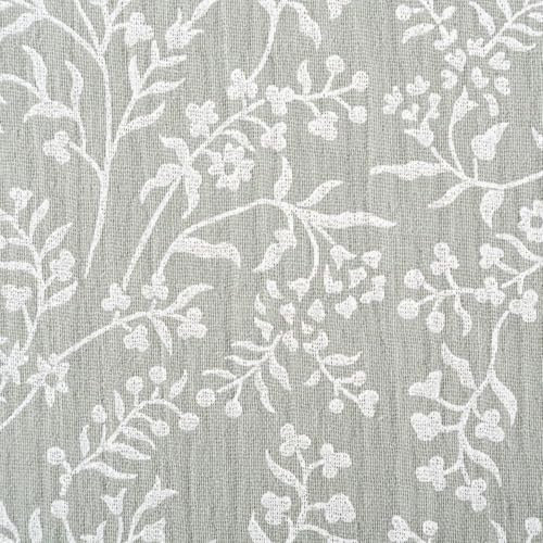 SCHÖNER LEBEN. Musselin Stoff Double Gauze Blumen Ranken Mint grün weiß 1,30m Breite