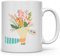 COEROW Bouquet Happy Birthday Mugs,Tasse En Céramique,Memorial Mug Pour femme,Ami,Femme,Maman, Professeur,Tasse De Bénédiction Significative Joyeuse Anniversaire!