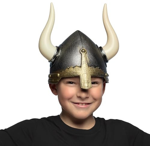 Boland - Wikinger Helm für Kinder, Kopfbedeckung, Accessoire für Kostüme, Karneval oder Mottoparty, Silber