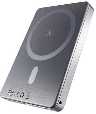 ARKEEP Magnetic Portable Charger, Wireless Portable Charger with 20W PD Fast Charging, Type-C Input/Output Magnetic Power Bank Compatible with iPhone 16/15/14, 5000mAh Ultra Slim Magnetic Battery Pack