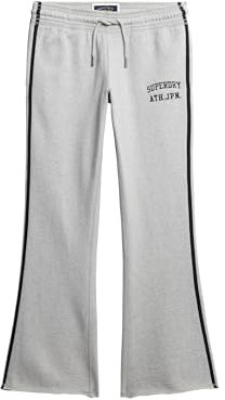 Superdry Damen Athletic Essentials Streifenhose mit Schlag Gletschergrau Meliert 36