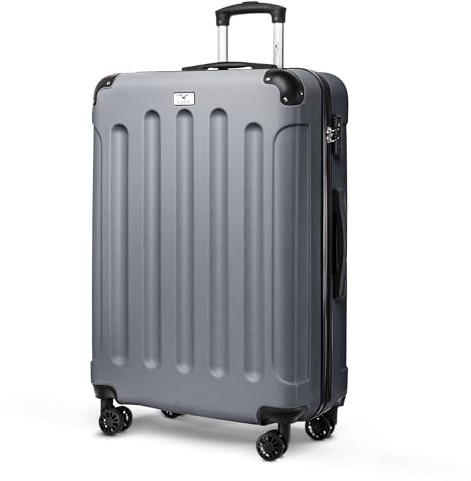 LUGG 28 Inch Suitcase Hard Shell Case 4 Wheel Travel Bag Lightweight ABS Material with TSA Lock Approved for Travel with easyJet, British Airways, RyanAir, Virgin Atlantic, Emirates ect (77x50x29cm)