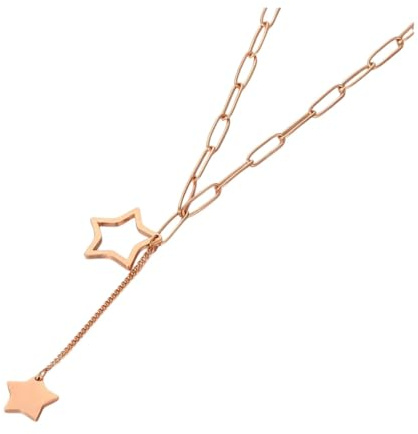 Neu 2026 Unisex Titan Edelstahl Stern Charm Anhänger Halsketten Schmuck Mode Party Halsreifen Halskette Dekoration Luxus mit für Sie trendige kreative Frauen und Männer Erkenntnisse Geschenk