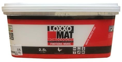LOXXO Peinture Mat Monocouche Blanc 2,5 L