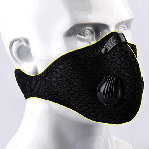 Jinxuny Staubdichte Maske Radfahren Gesichtsmaske, Anti-Verschmutzungsmaske Aktivkohlefiltration Abgas Anti-Pollen-Allergie für Motorrad-Mountainbiken Laufen Radfahren