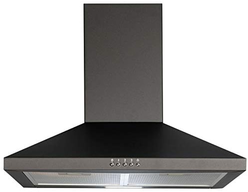 SIA CHL70BL 70cm Chimney Cooker Hood Kitchen Extractor Fan in Black