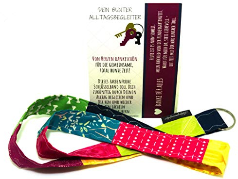 Geschenk zum Abschied für Erzieherin im Kindergarten – von Herzen danke sagen – Schlüsselanhänger mit Karte & Botschaft – Dankeschön zum Abschluss – persönliches Abschiedsgeschenk für Erzieherinnen