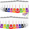 Cle USB 4 Go, EASTBULL Clé USB 2.0 Flash Drive Clef USB Pivotant Stockage Disque Mémoire Stick Pendrive avec 20 Cordes (10 Couleurs 4GB*20PCS)