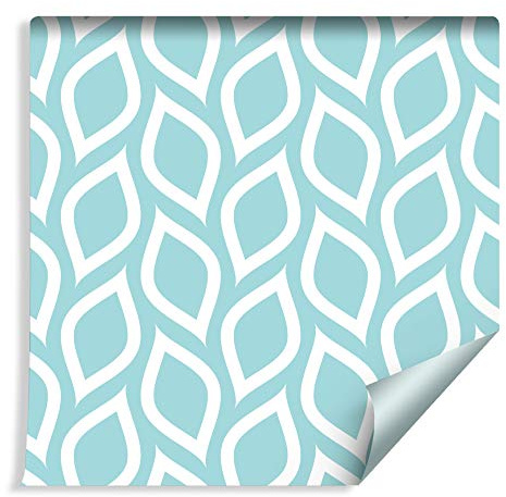 Muralo 228493574 Wallpaper Turquoise Lemons Retro Style Non-Woven Elegant Untypical