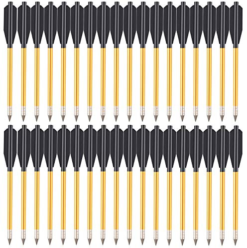 PMSM 6,5 Zoll Aluminium Armbrust Bolzen Pfeile für 50 lb / 80lb Pistolenarmbrust Präzisionsziel,Üben im Freien,kleine Jagd,Mini Pistole Armbrustbolzen Armbrustpfeile