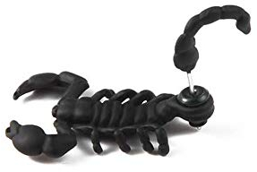 BlackAmazement Ohrstecker Ohrhänger Skorpion schwarz Gothic Damen Herren