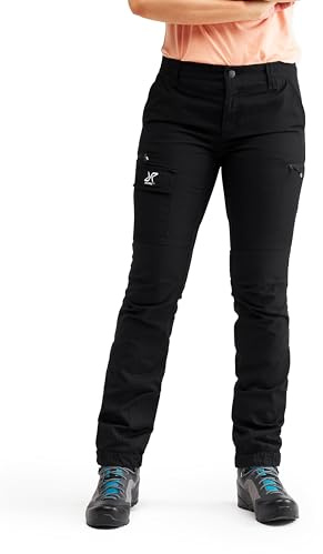 RevolutionRace Damen Nordwand Pants, Hose zum Wandern und für viele Outdoor-Aktivitäten, Jet Black, 3XL