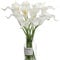 huaao 12 Stück Künstliche Calla Lilien Hochzeitsdeko Blumenstrauß Realistische Latex Wahre Blumenarrangements Dekoration Brauthochzeit Haus Partei Hotel DIY-Blumengestecke, Weiß