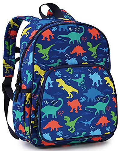RAVUO Mochila Niño, Linda Mochilas Escolares Niños 4-6 Años Impermeable Mochila Infantil con Correa Pecho Ligero Mochila Dinosaurios para Guarderia Primaria Preescolar