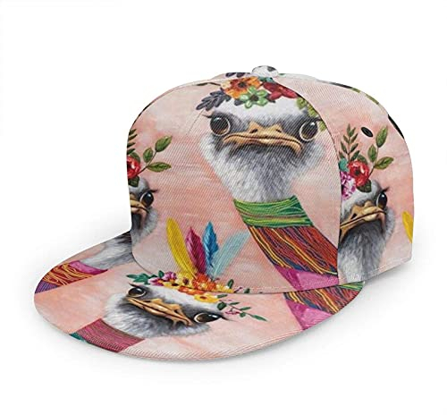 Oaieltj Unisex Baseball Cap Erwachsene Teens Adjustable Snapback Flat Brim Baseball Cap Cool Hip Hop Hat, Amerikanisches indisches Drei-Lama-Alpaka, One size