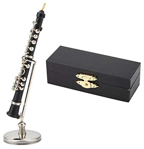 Musikinstrument Modell, Metall Miniatur Oboe Modell Dekoration Schwarz für für Musikliebhaber