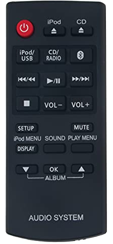 N2QAYC000081 Ersatz Fernbedienung - VINABTY Neu N2QAYC000081 Audio System ErsatzFernbedienung passt für Panasonic SC-HC38 SC-HC38DBEBS SC-HC58 SC-HC58DBEBK Remote Controller