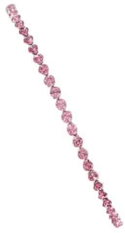 SWAROVSKI-Armband mit Straß elastisch, Rhodium, Steinfarbe Light Rose