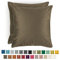 Blumtal 2er Set Kissenbezug 45x45 cm Dunkelbraun - dekorativer Samt Kissenbezug mit verstecktem Reißverschluss, Kissenhülle für Zierkissen Deko-Kissen Polster Sofakissen & Couchkissen waschbar