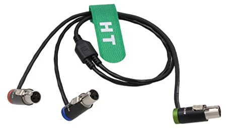 HangTon Audio Y Cable for Zaxcom QRX200 Lectrosonics SRc5P Receiver to camera mixer recorder, Low-Profile TA5F to TA3F 20