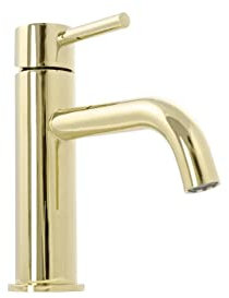 VBChome Waschbecken Armatur Gold Bad Wasserhahn Waschtisch Badarmatur Waschbeckenamatur Waschtischmischer Waschtischarmatur Modern Elegant Hohe Qualität