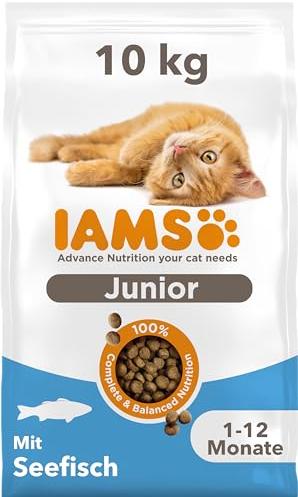 IAMS for Vitality Junior Katzenfutter mit Fisch - Trockenfutter für Kitten im Alter von 1-12 Monaten, 10 kg