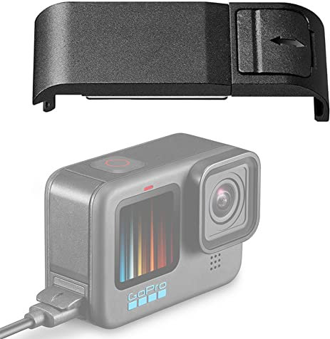 Togbel Replacement Side Door/Battery Cover Accessories for Gopro, Dustproof Pass Through Battery Cover with Type-C Charging Port Repair Part Camera Accessories
