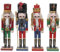 TIENDA EURASIA - Pack de 4 Muñecos Cascanueces Navidad, Soldaditos de Madera, Decoracion Navidad, Todos los Soldados Cascanueces Poseen Accionador de Boca, Muñecos Navidad Decoracion (Modelo 2)
