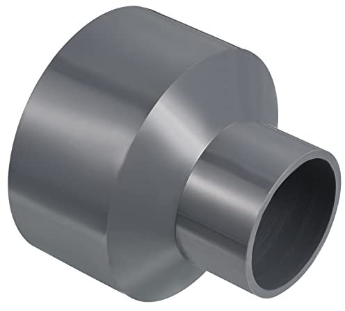 PATIKIL PVC Reductor Tubo Montaje 90x50mm, Recto Acoplamiento Adaptador Conector, Gris