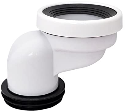 CNANRNANC WC Anschlussstutzen WC-Pfannenanschluss AnschlussToilette Rohr Stutzen Abfluss Gerade Versatz, Versatz WC Anschlussrohr, Kunststoff WC Anschlussstück,100MM