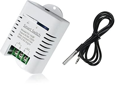 QOXEZY Smart Switch Temperaturschalter, für Tuya WiFi drahtloser Temperaturmodul Sensor APP-Steuerung, Temperatur, Leistungsüberwachung in Echtzeit Control Remote Control