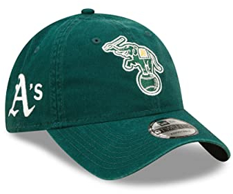 New Era Baseball Kappe Fan MLB Oakland Athletics Grün 9Twenty gebogener Schirm Sonnenschutz - One-Size