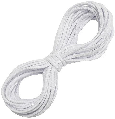 AERZETIX - C67823 - Cordón de decoración 10 metros x 5mm - en algodón - color blanco